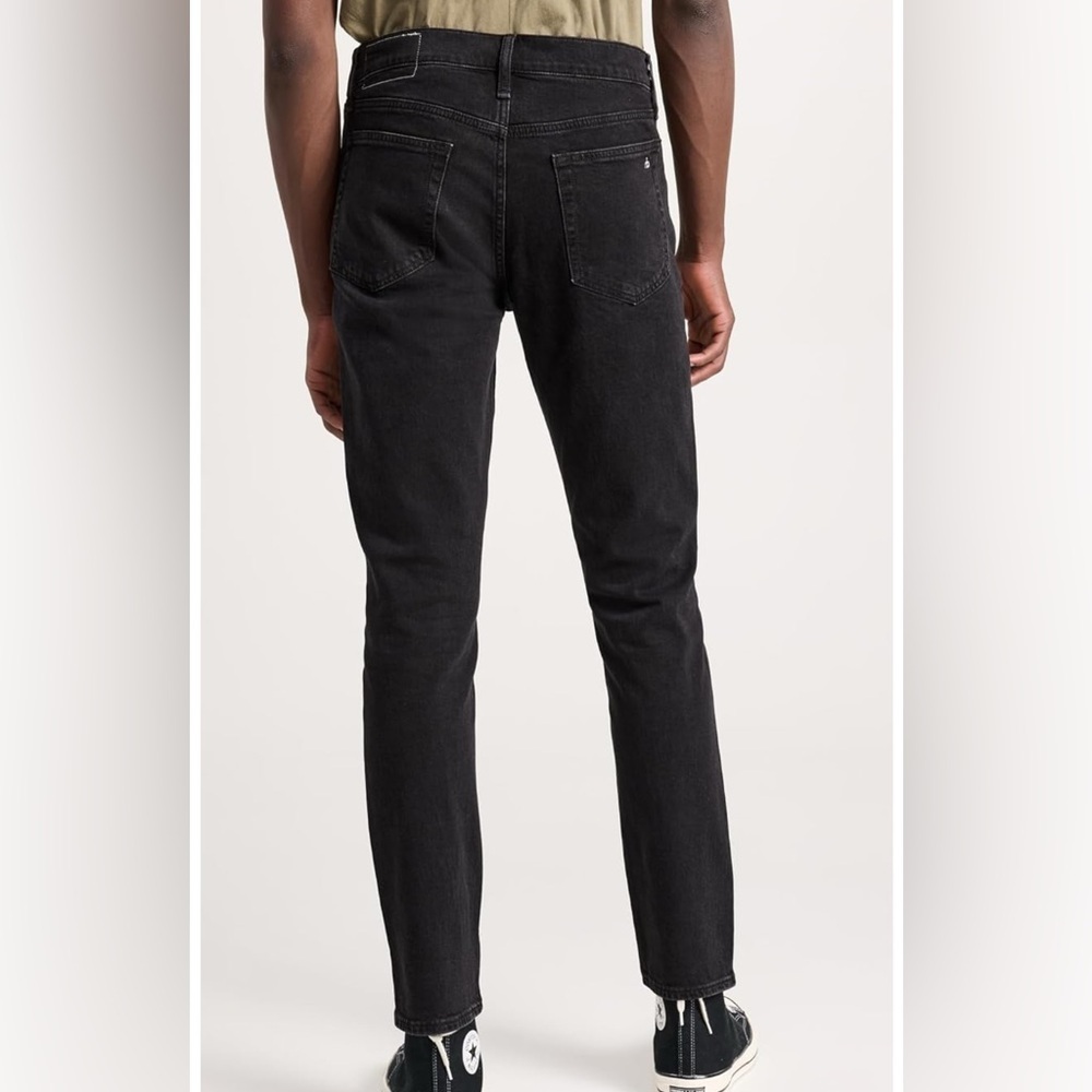 MENS RAG AND BONE STANDARD SLIM FIT 2 DENIM-SIZE 31WAIST/ 33INSEAM/ BLACK - Picture 2 of 5